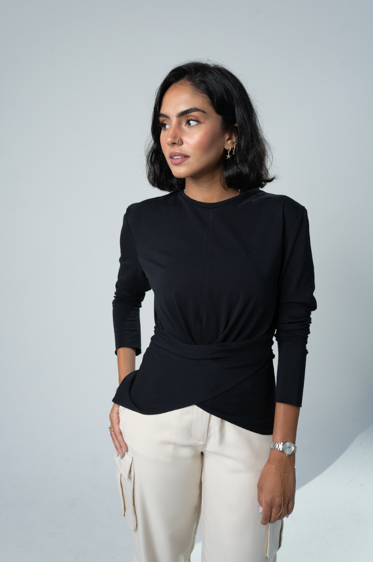 Wrap Cotton T-shirt 2.0