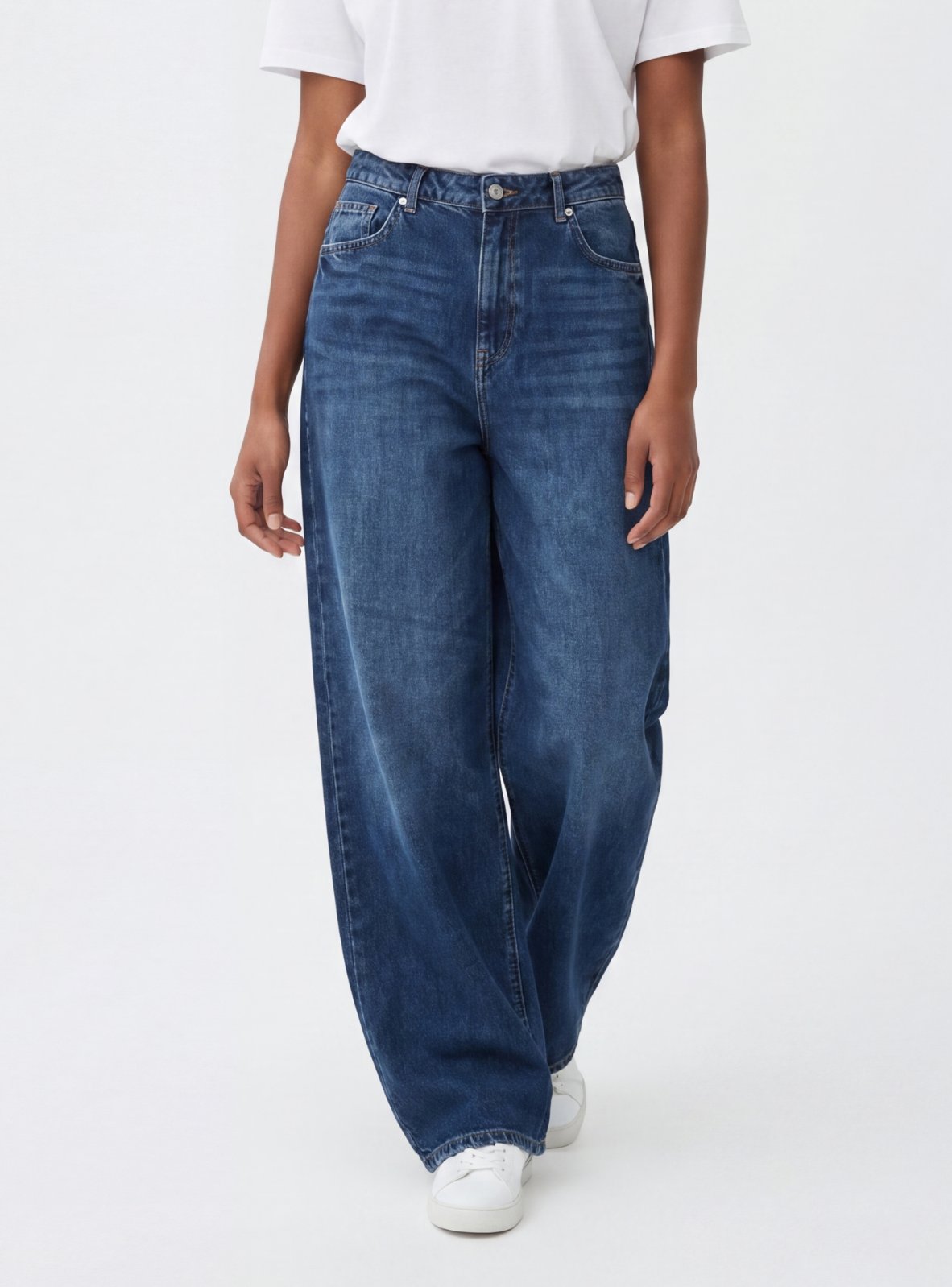 Comfie Drop Wide Jeans: Blue