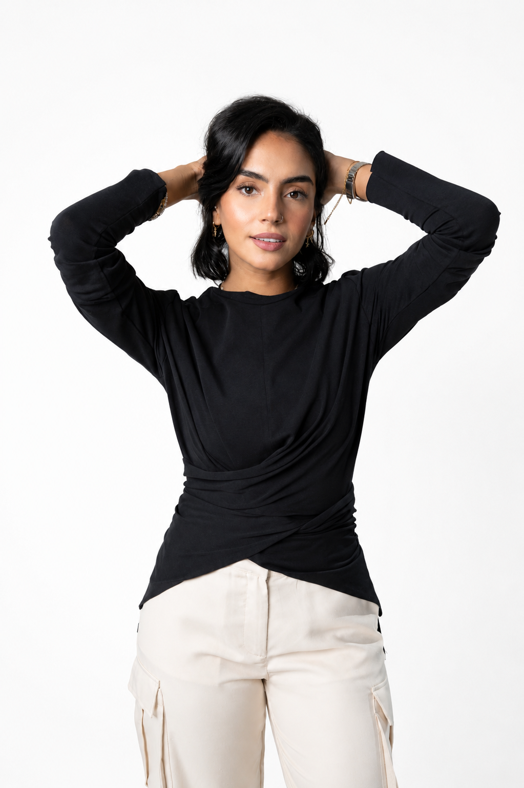 Wrap Cotton T-shirt 2.0
