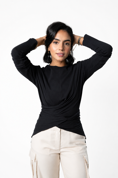 Wrap Cotton T-shirt 2.0