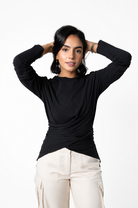 Wrap Cotton T-shirt 2.0