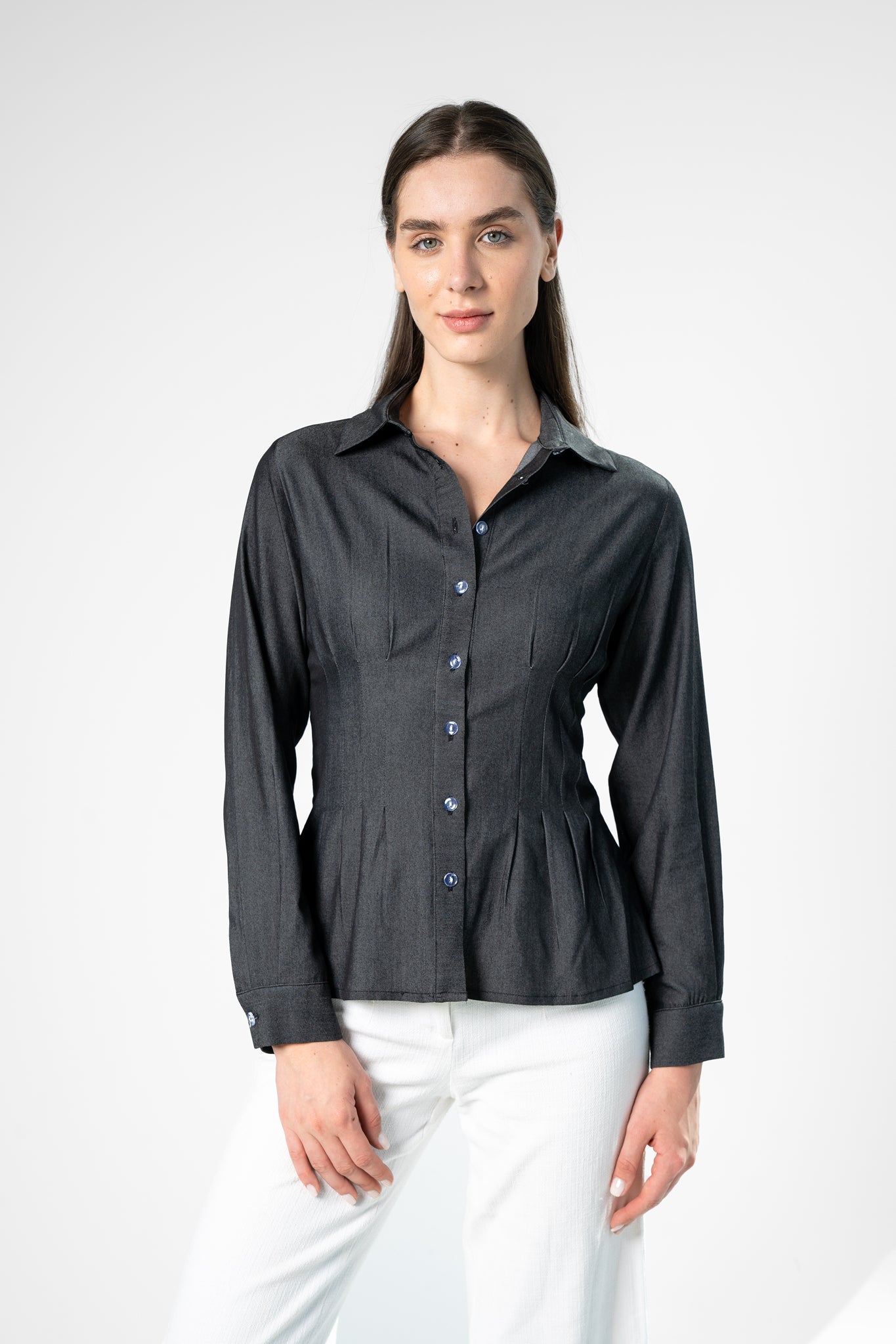 Hourglass Shirt in Light Jeans