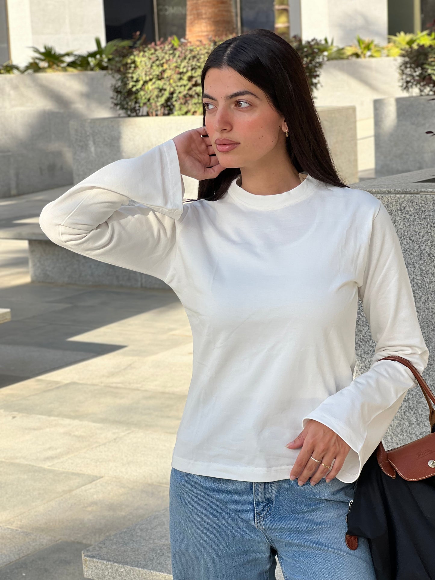 Body-Loving Cotton T-Shirt in Off-White