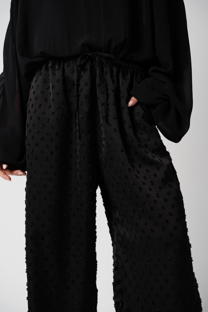 Barrel Polka Dots Satin Pants