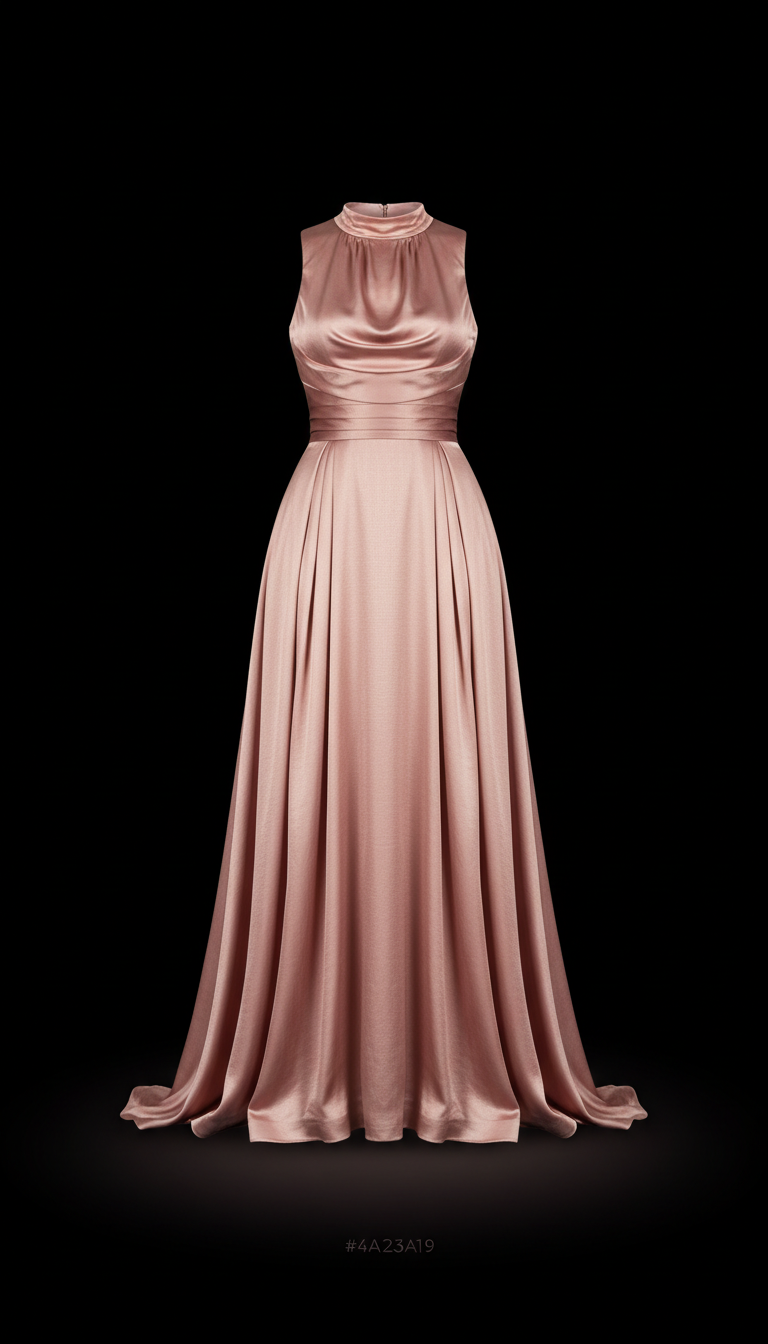Rose Quartz Silk Gown